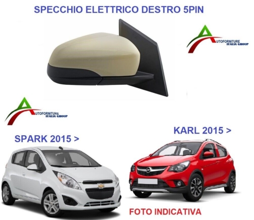 SPECCHIO ELETTRICO TERMICO 5PIN DESTRO COMPATIBILE PER SPARK 2015> E KARL 2015> acquista online