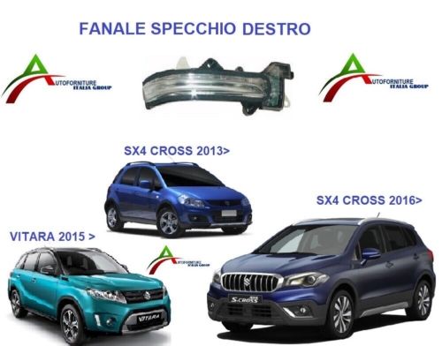 FANALE FRECCIA SPECCHIO  DESTRO DX  PER SX4 CROSS 2013> 2016> E VITARA 2015> acquista online