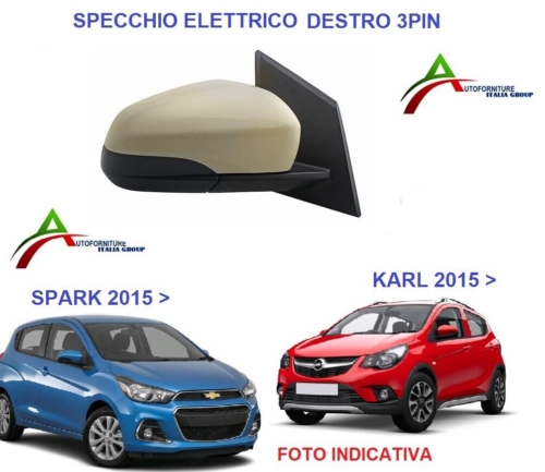 SPECCHIO ELETTRICO 3PIN DESTRO COMPATIBILE PER SPARK 2015> E KARL 2015> acquista online