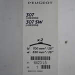 Spazzole tergicristallo anteriori DX e SX Peugeot 307 / 307 SW Dal 2001 al 2009 Cod 6423L5 acquista online