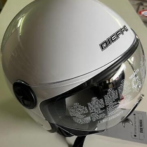 Helmet Demjet Visor Short White Size M