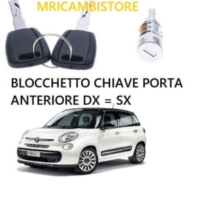 BLOCCHETTO CHIAVE PORTA ANTERIORE CON 2 CHIAVI DESMO  FIAT 500L